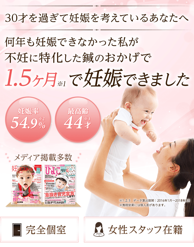 横浜市の不妊鍼灸なら最短1.5ヶ月で妊娠に導くはり灸治療院ここつ